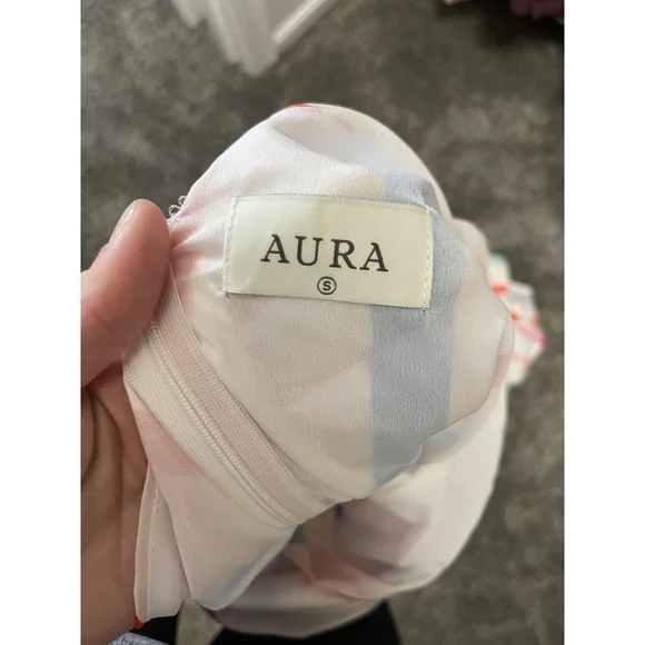 Aura Striped High To low Flowy Dress size Small - Picture 9 of 9